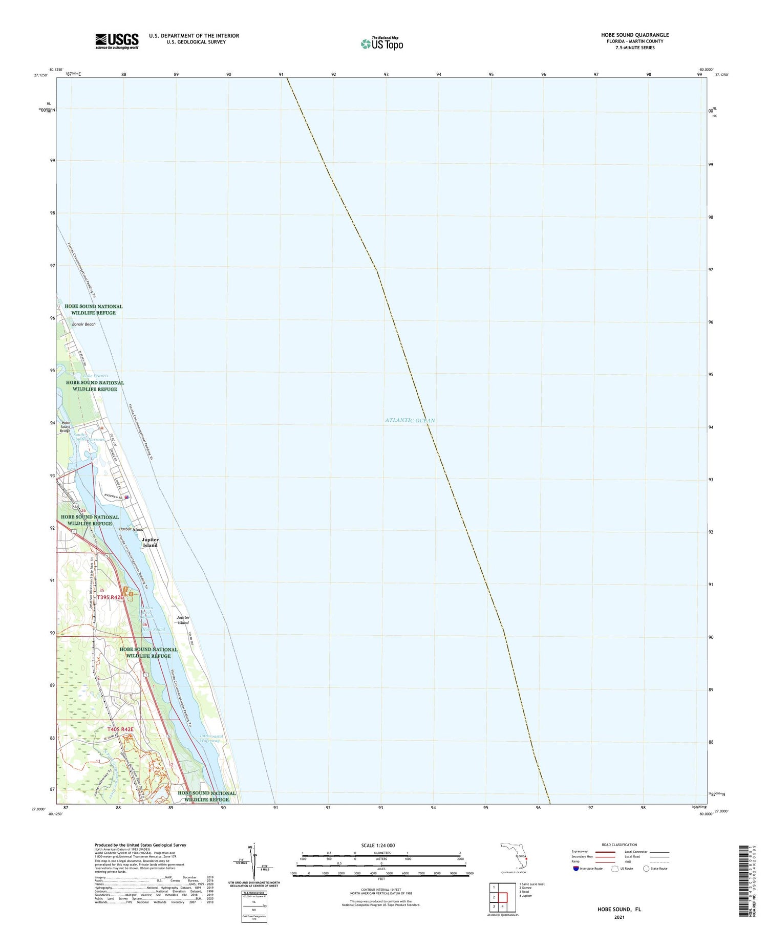 Hobe Sound Florida US Topo Map Image