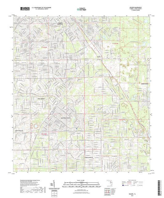 Holder Florida US Topo Map Image
