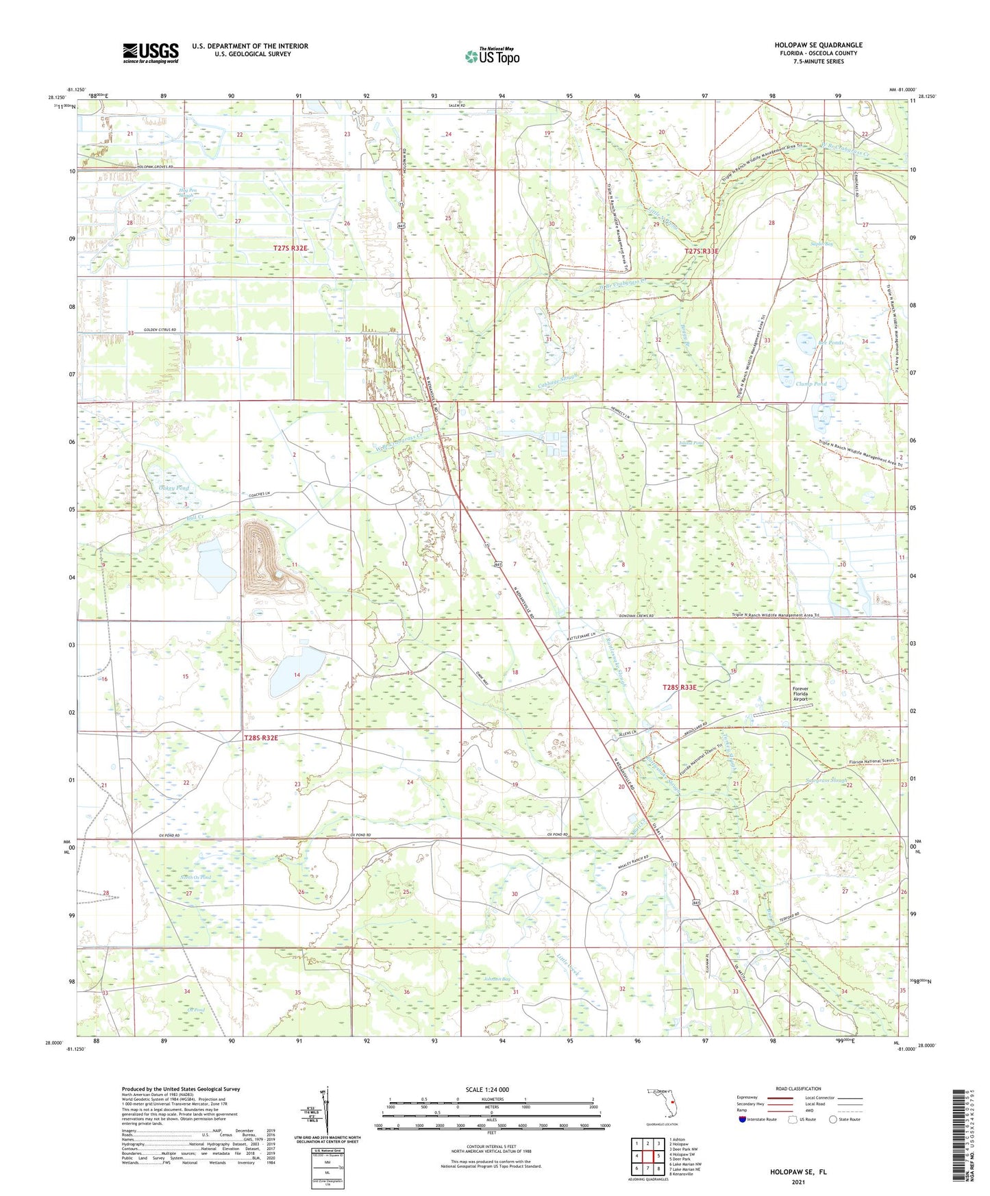 Holopaw SE Florida US Topo Map Image