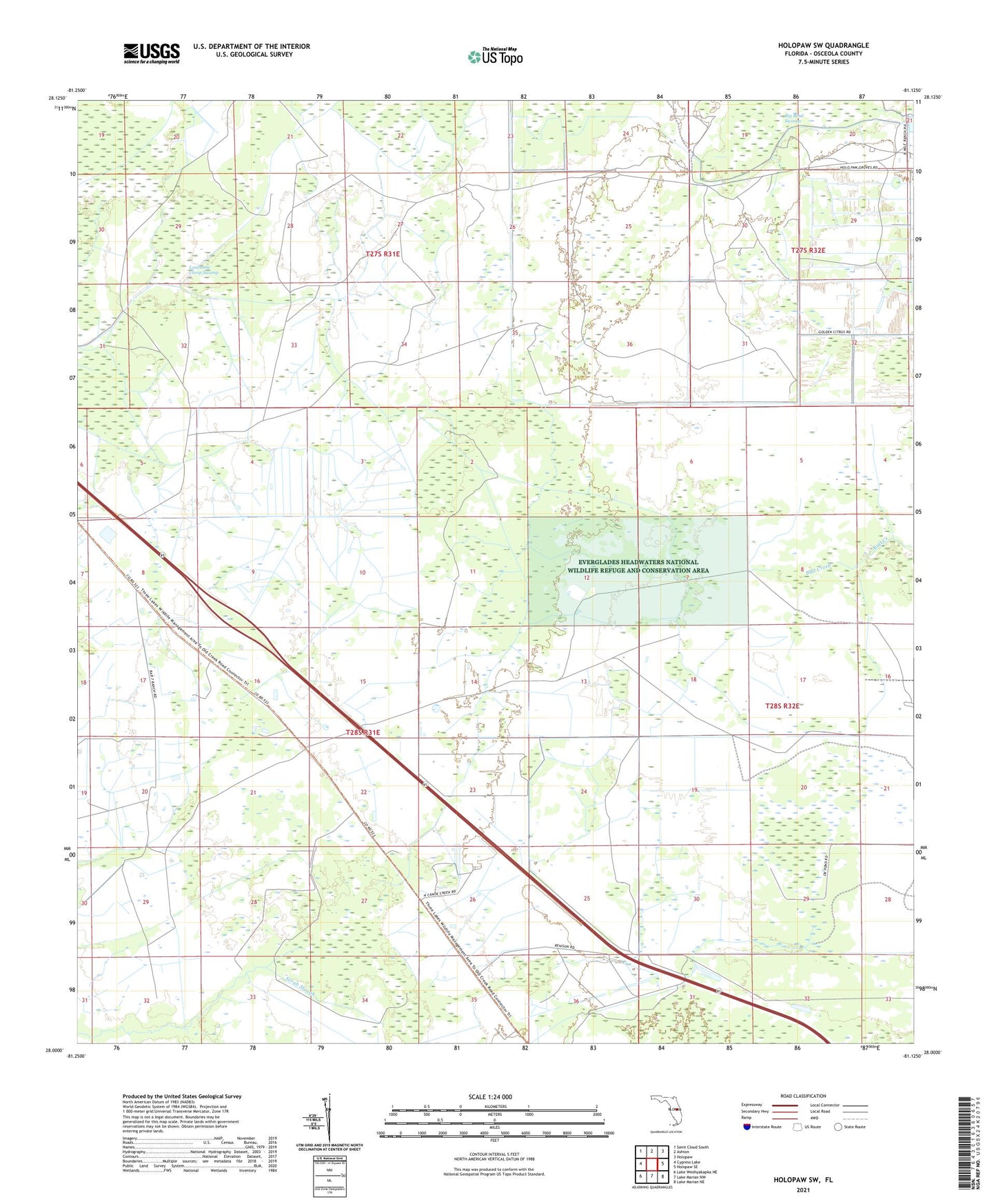 Holopaw SW Florida US Topo Map Image