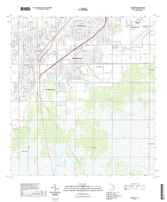 Homestead Florida US Topo Map Image