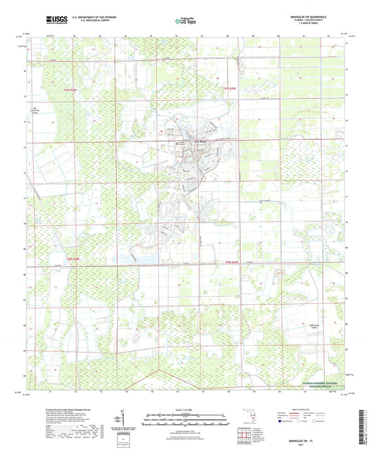 Immokalee SW Florida US Topo Map Image