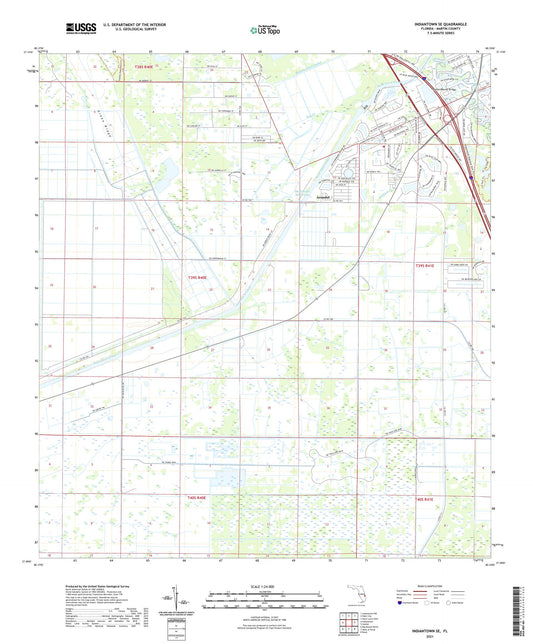 Indiantown SE Florida US Topo Map Image