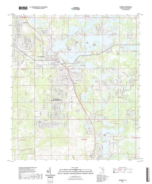 Inverness Florida US Topo Map Image