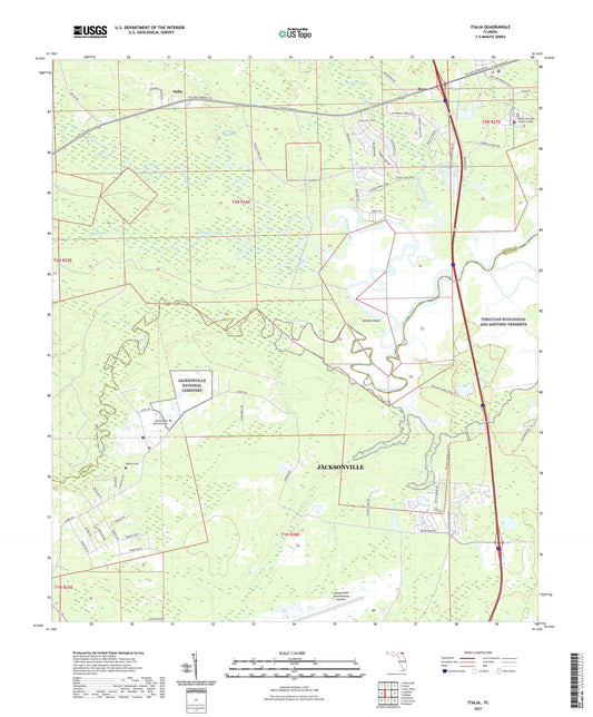Italia Florida US Topo Map Image