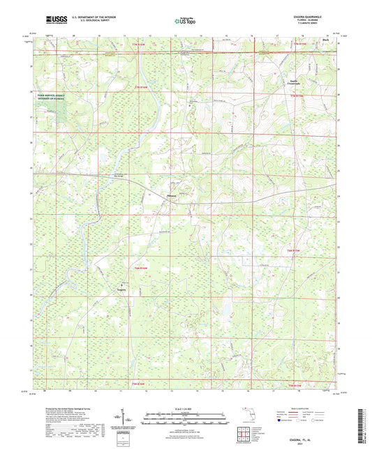Izagora Florida US Topo Map Image