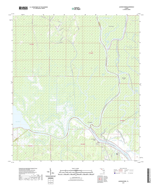 Jackson River Florida US Topo Map Image