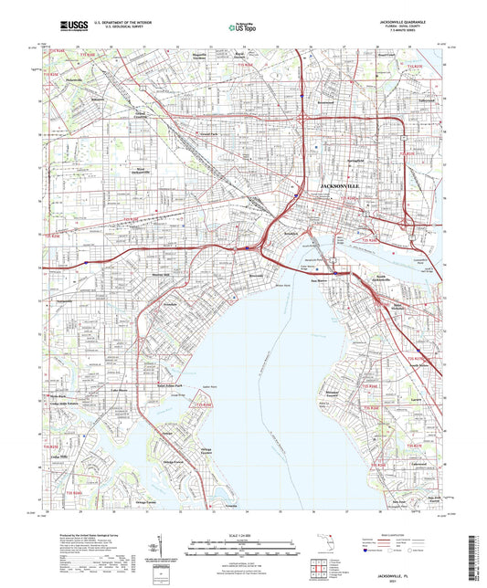 Jacksonville Florida US Topo Map Image