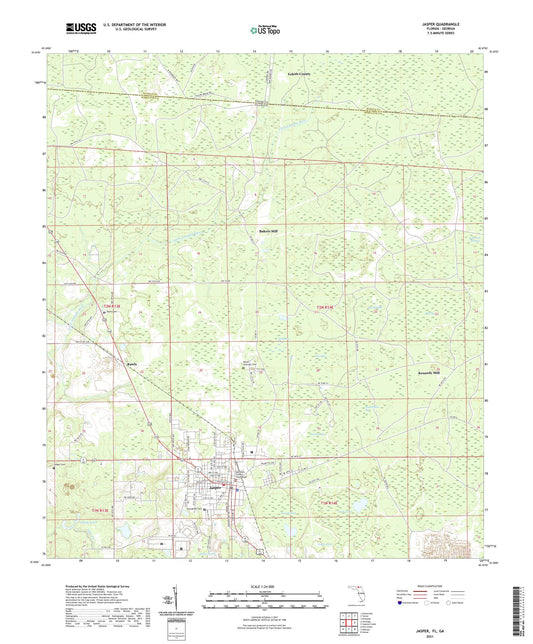 Jasper Florida US Topo Map Image
