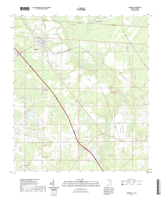 Jennings Florida US Topo Map Image