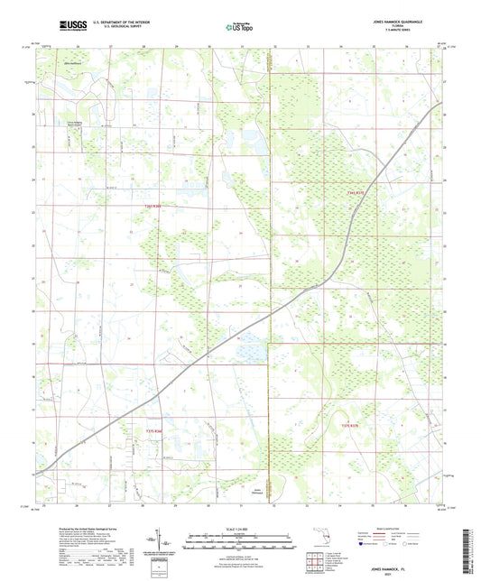 Jones Hammock Florida US Topo Map Image