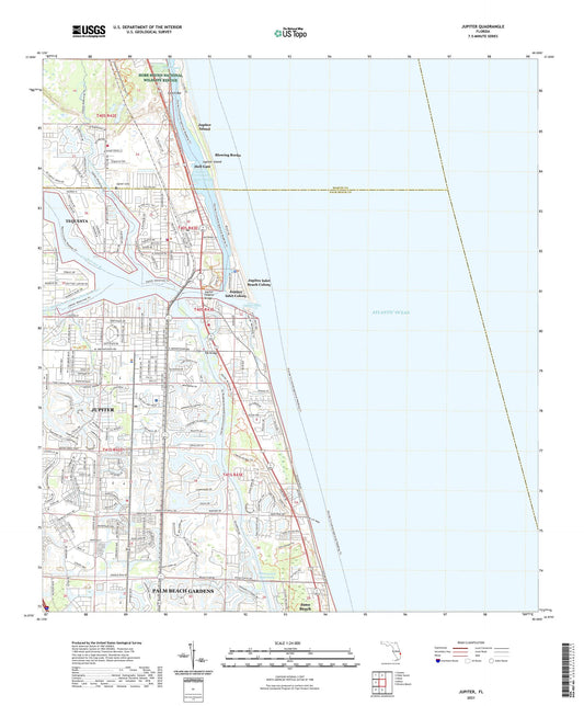 Jupiter Florida US Topo Map Image