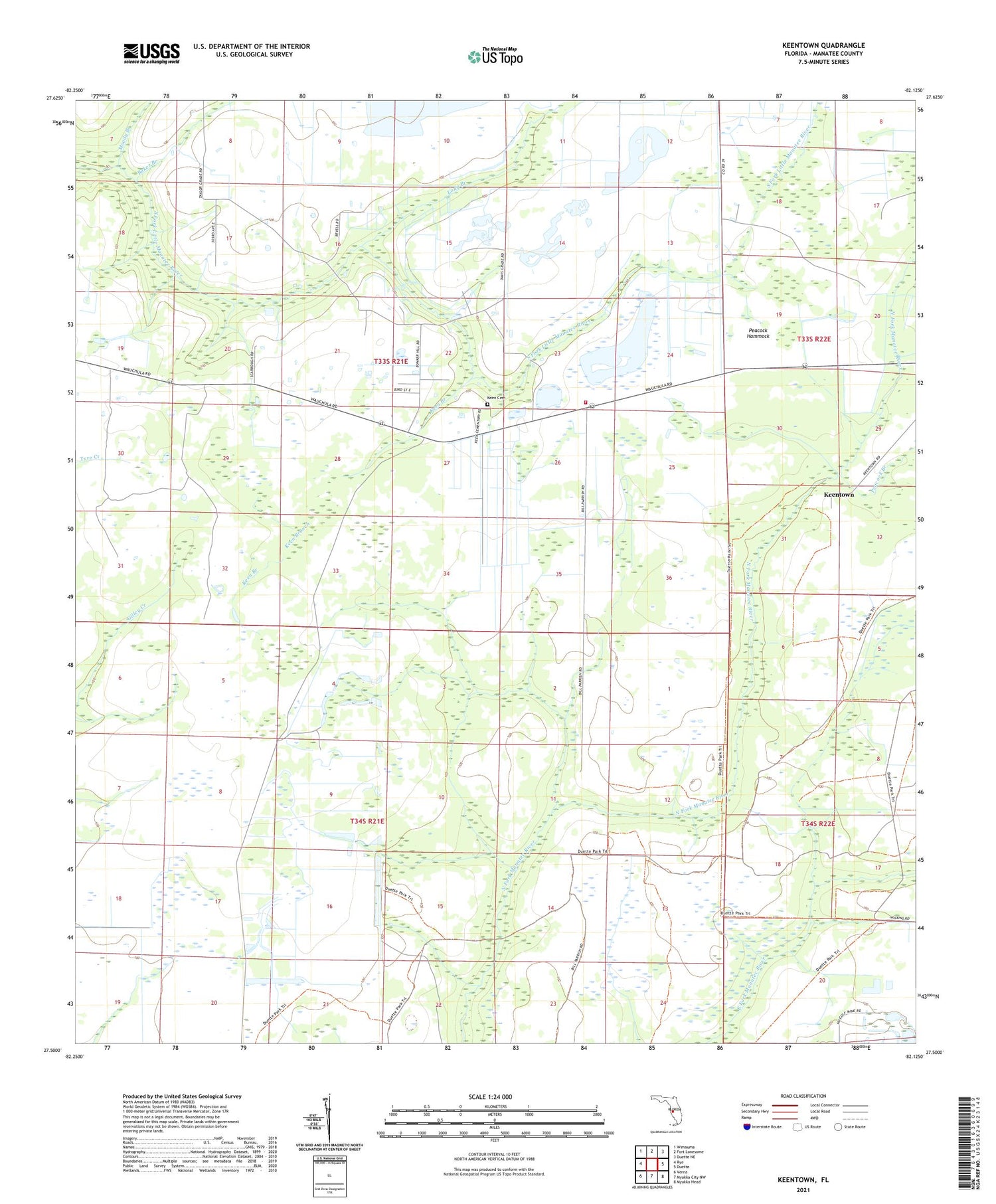 Keentown Florida US Topo Map Image