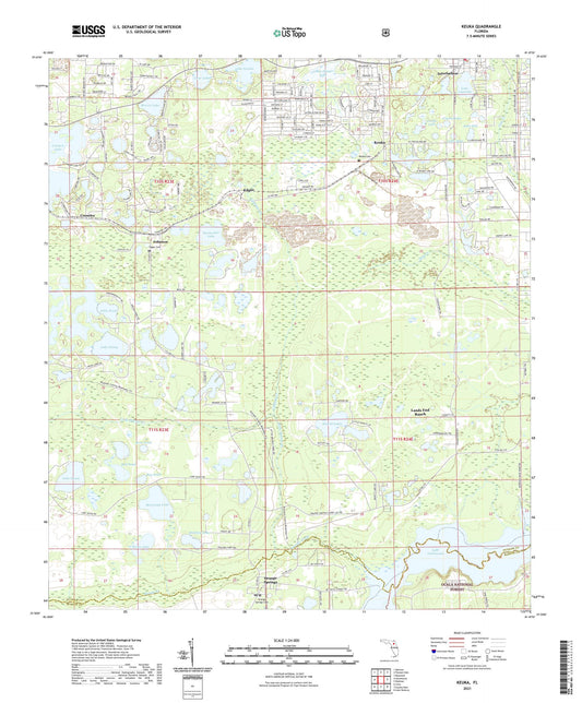 Keuka Florida US Topo Map Image