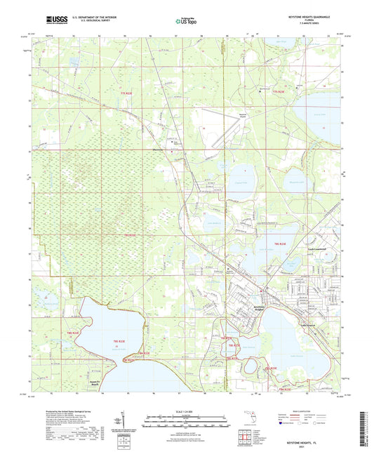 Keystone Heights Florida US Topo Map Image
