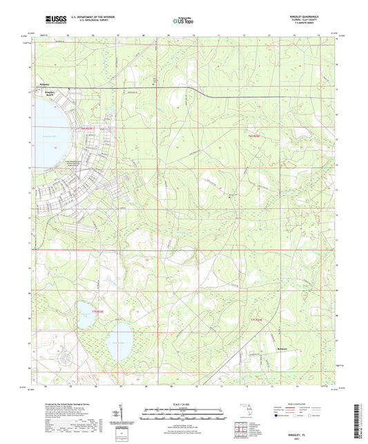 Kingsley Florida US Topo Map Image