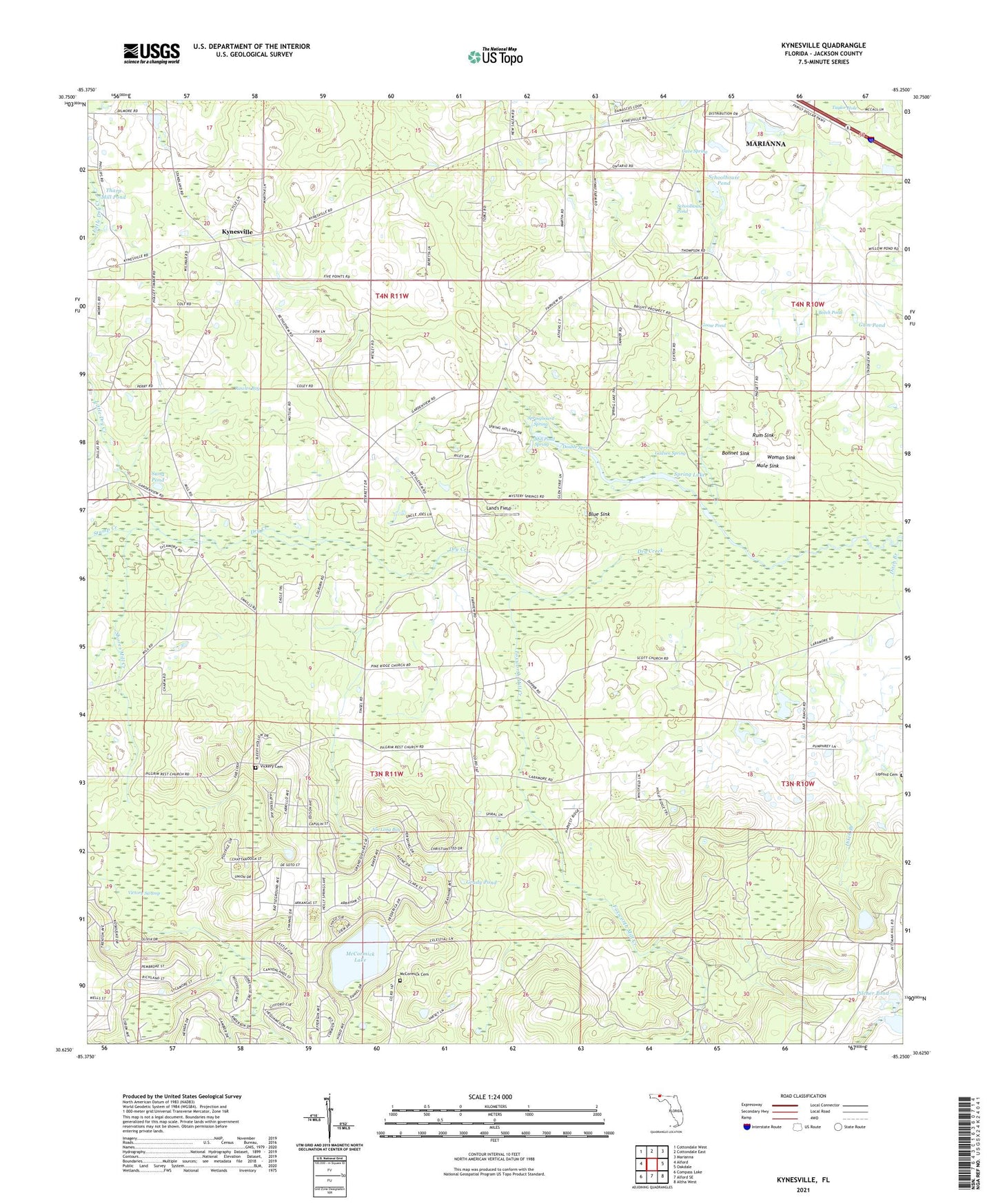 Kynesville Florida US Topo Map Image