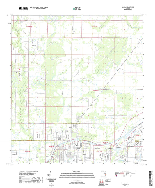 La Belle Florida US Topo Map Image