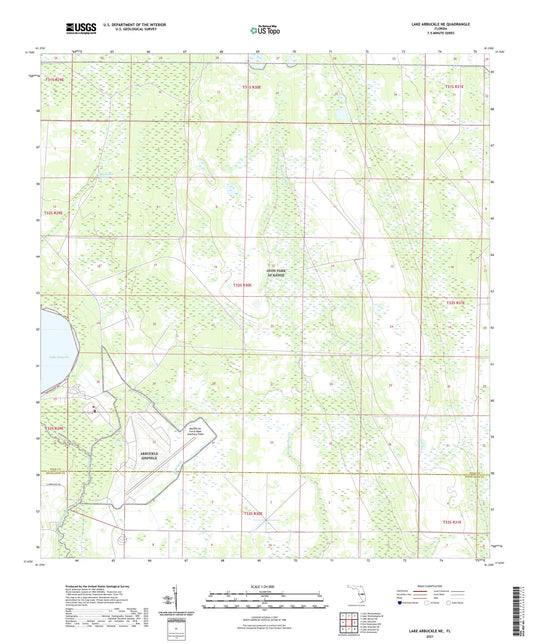 Lake Arbuckle NE Florida US Topo Map Image