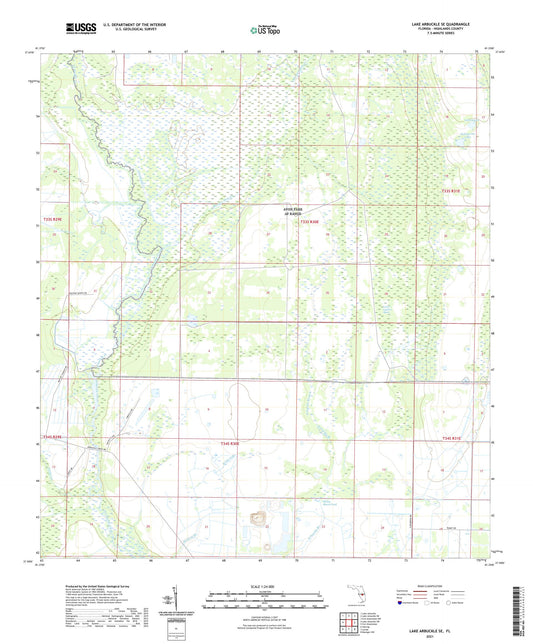 Lake Arbuckle SE Florida US Topo Map Image