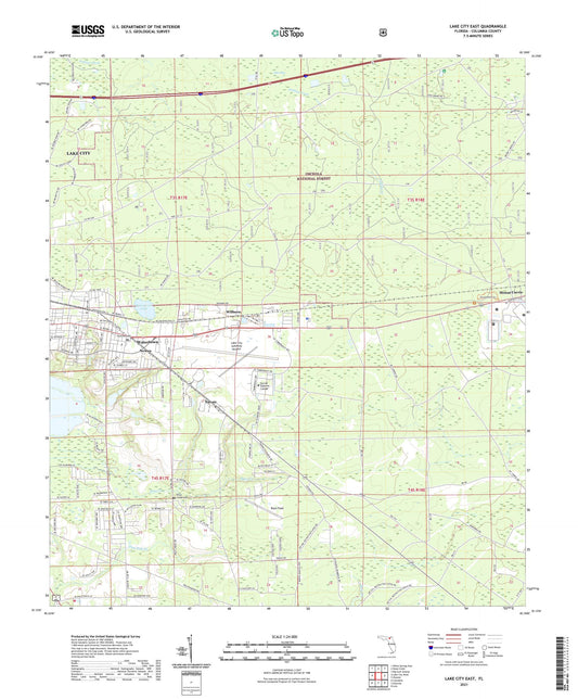 Lake City East Florida US Topo Map Image
