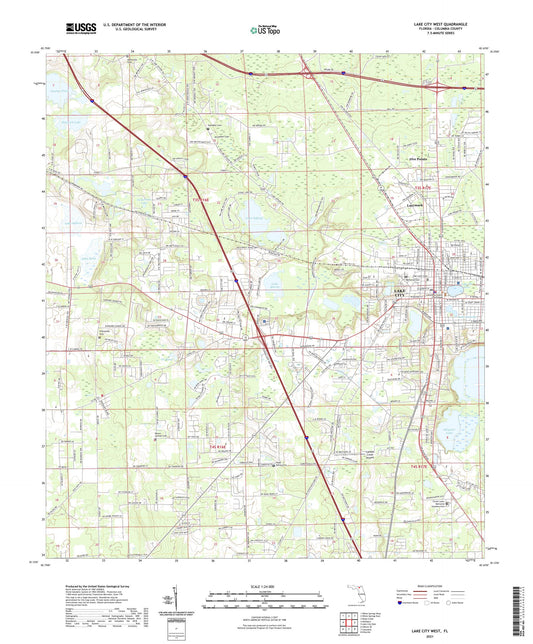 Lake City West Florida US Topo Map Image