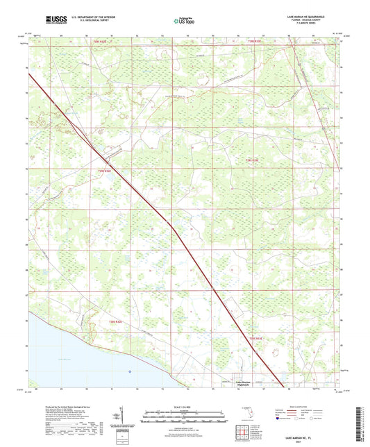 Lake Marian NE Florida US Topo Map Image