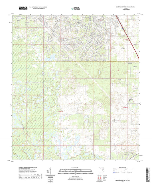 Lake Panasoffkee NW Florida US Topo Map Image
