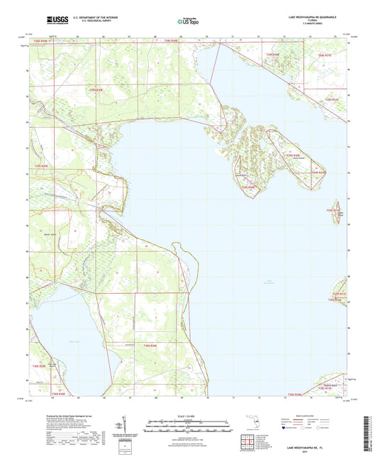 Lake Weohyakapka NE Florida US Topo Map Image
