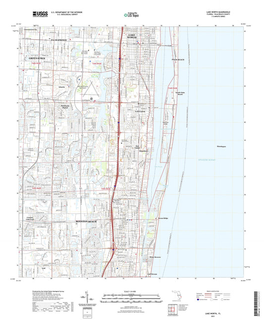 Lake Worth Florida US Topo Map Image