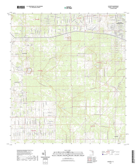 Lecanto Florida US Topo Map Image
