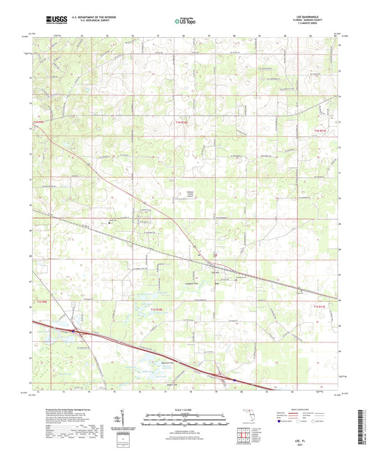 Lee Florida US Topo Map Image