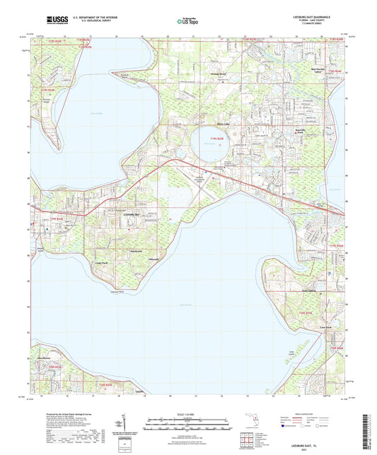 Leesburg East Florida US Topo Map Image