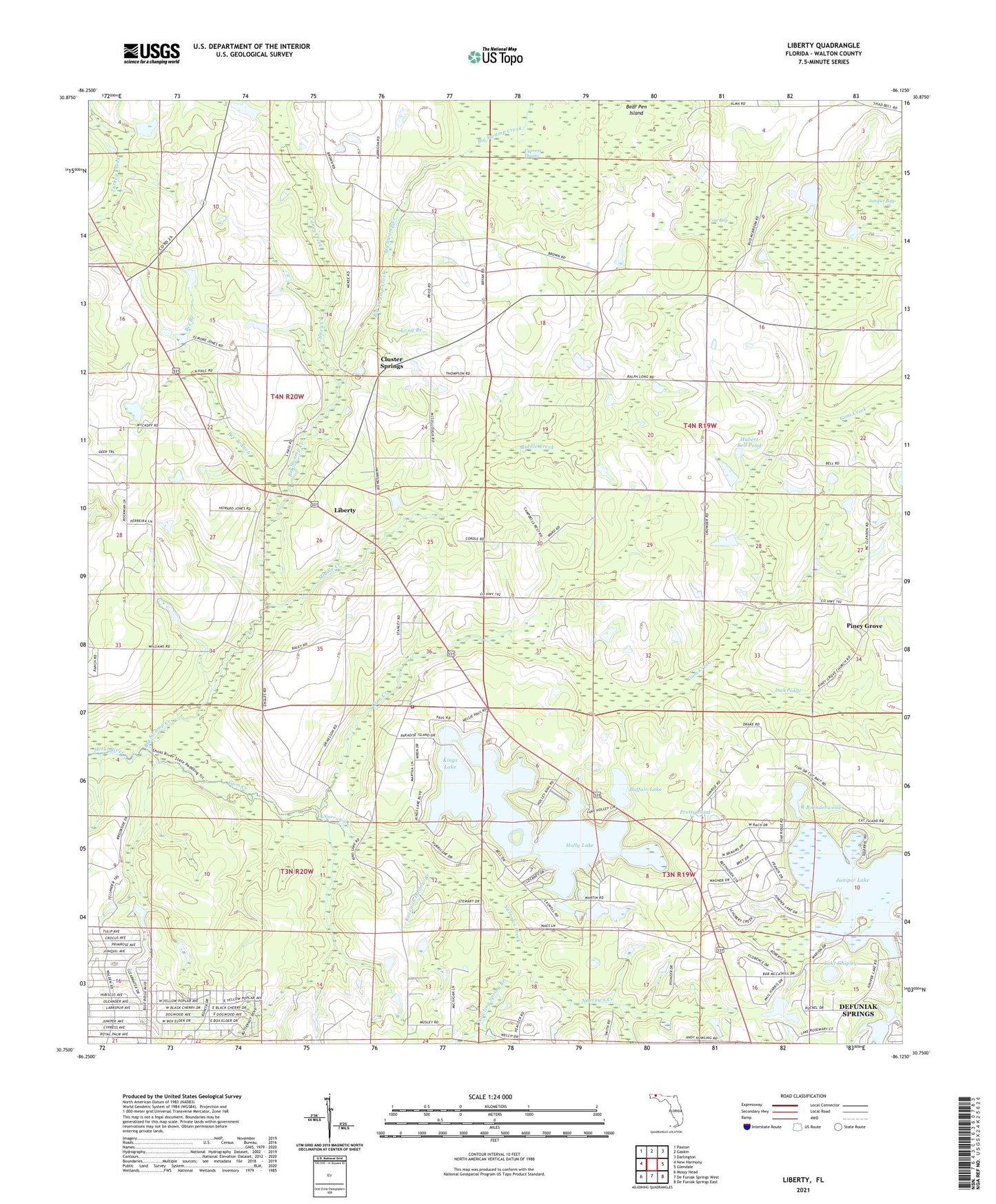 Liberty Florida US Topo Map Image