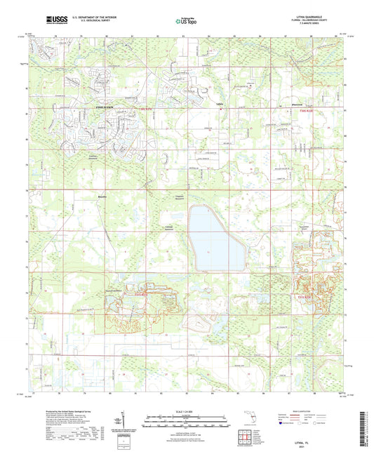 Lithia Florida US Topo Map Image