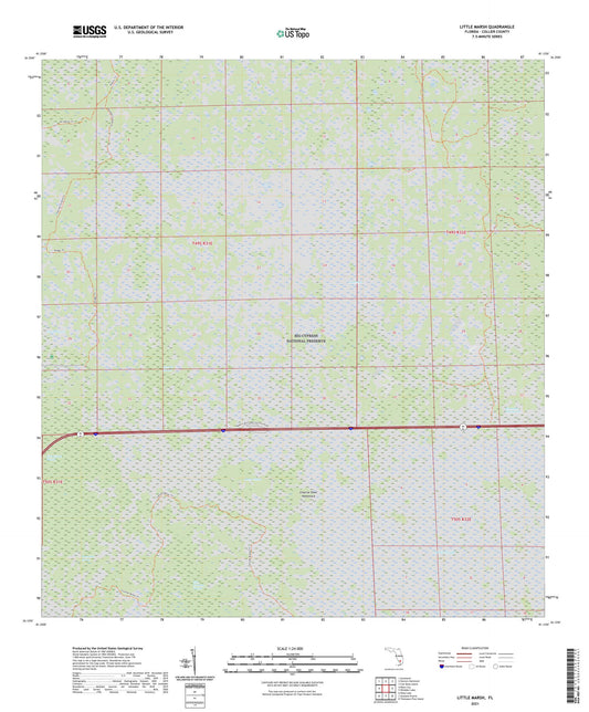 Little Marsh Florida US Topo Map Image