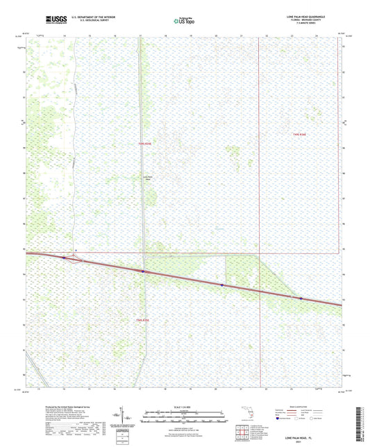 Lone Palm Head Florida US Topo Map Image