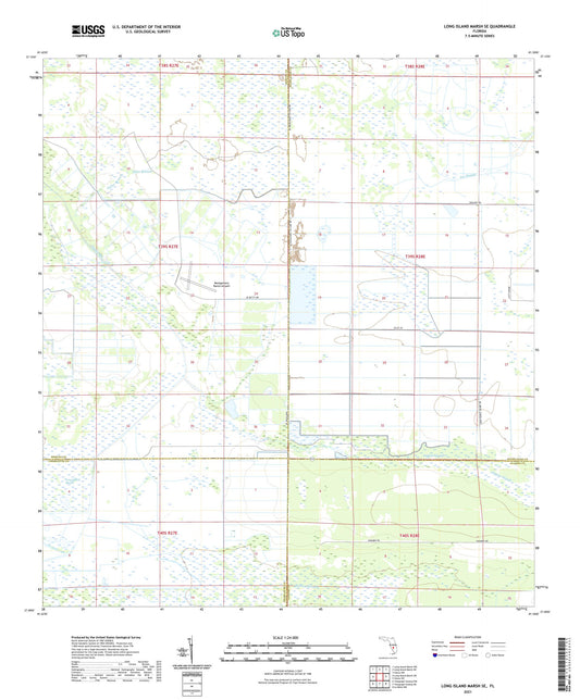 Long Island Marsh SE Florida US Topo Map Image