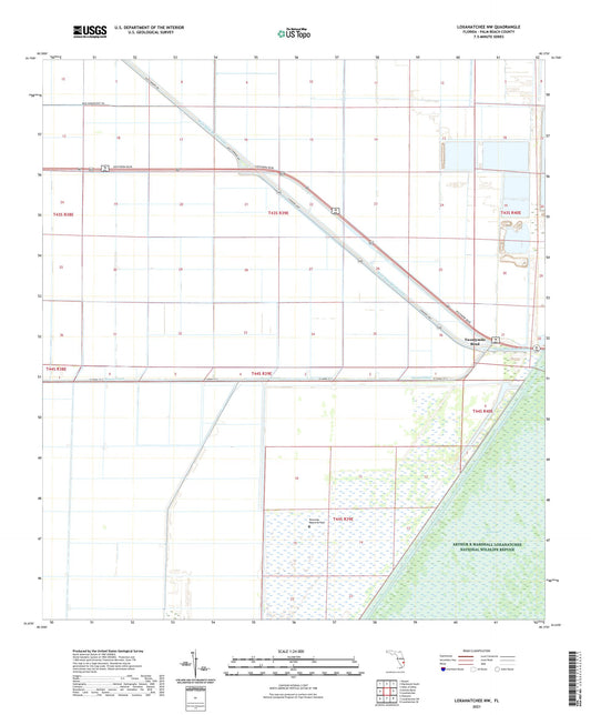 Loxahatchee NW Florida US Topo Map Image