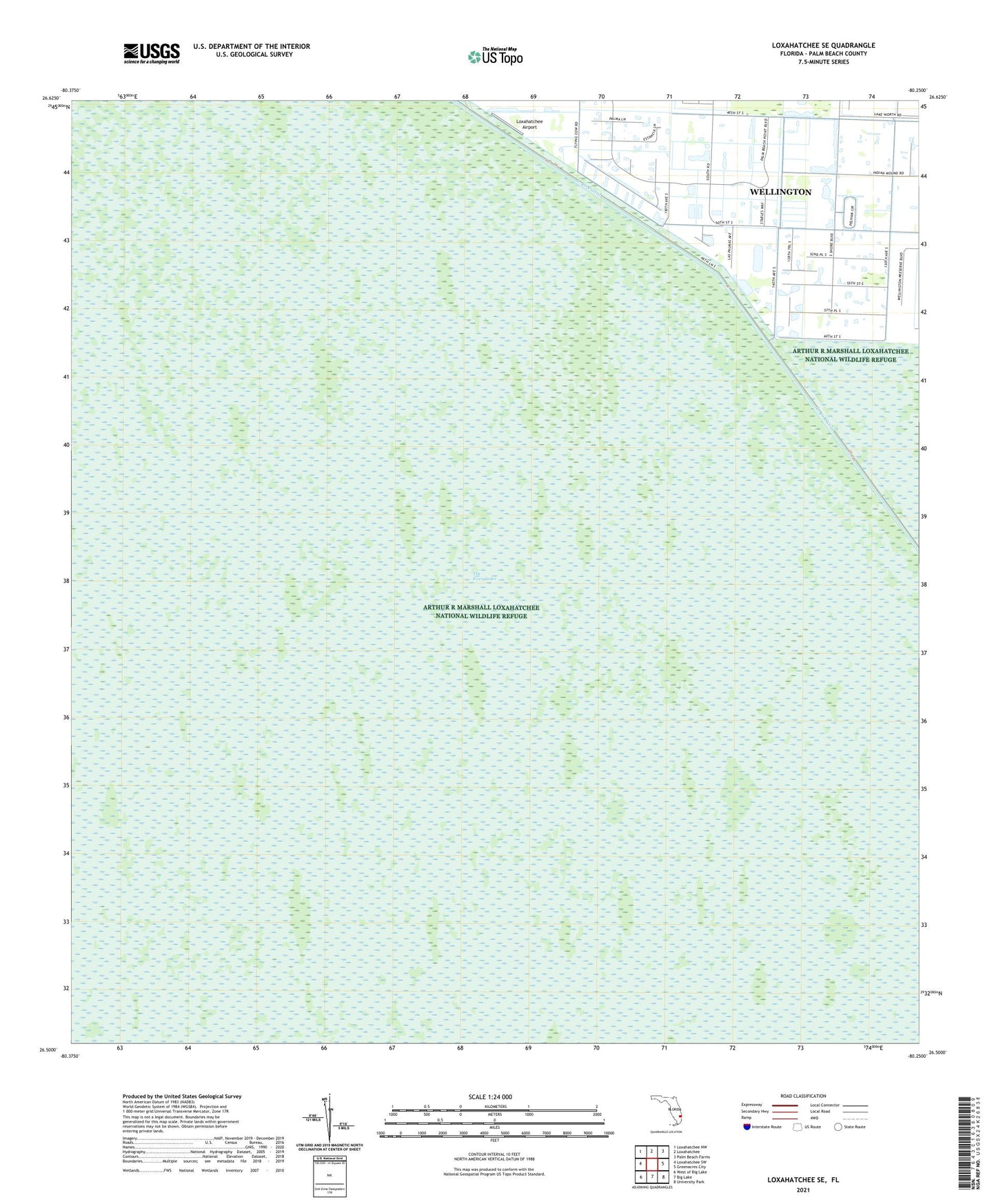 Loxahatchee SE Florida US Topo Map Image