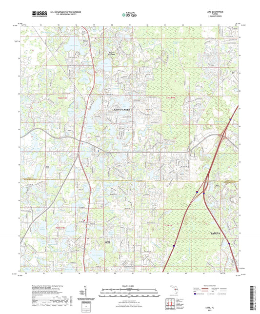 Lutz Florida US Topo Map Image