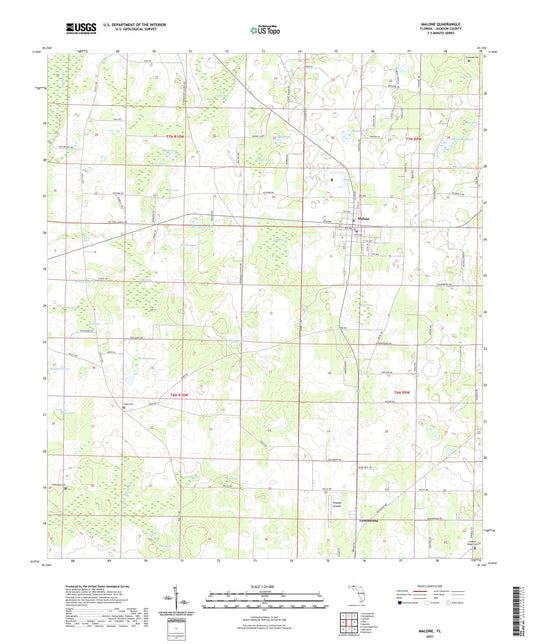 Malone Florida US Topo Map Image