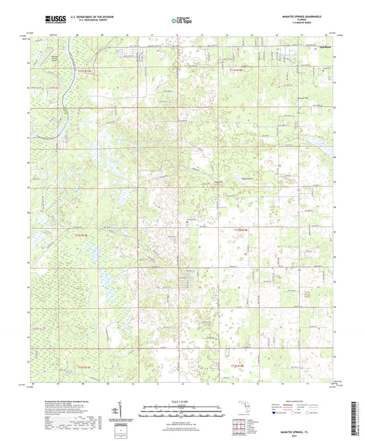 Manatee Springs Florida US Topo Map Image