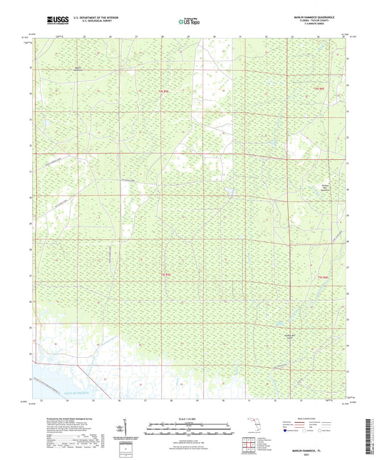 Manlin Hammock Florida US Topo Map Image