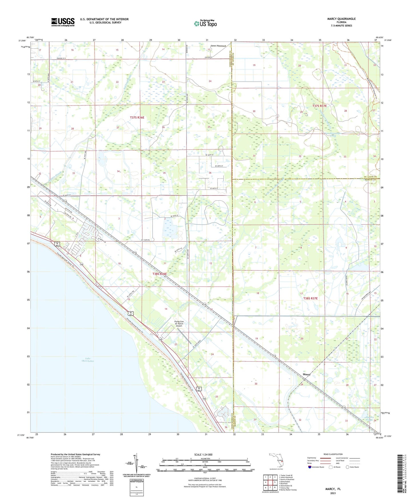 Marcy Florida US Topo Map Image
