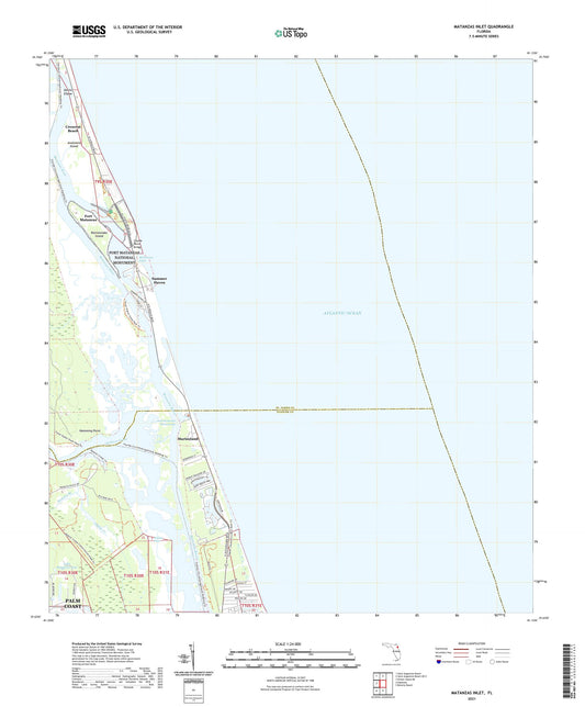 Matanzas Inlet Florida US Topo Map Image