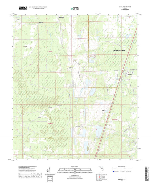 Maxville Florida US Topo Map Image