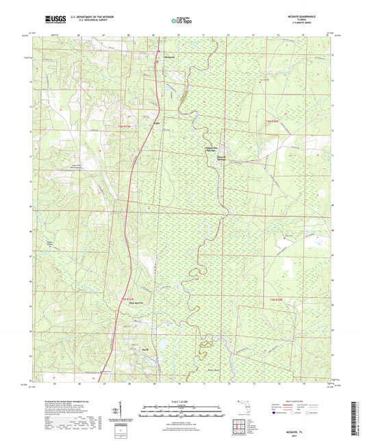 McDavid Florida US Topo Map Image