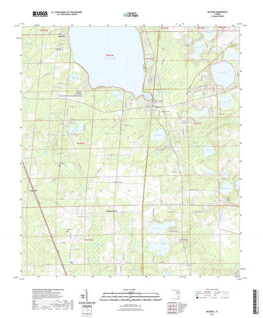 Melrose Florida US Topo Map Image