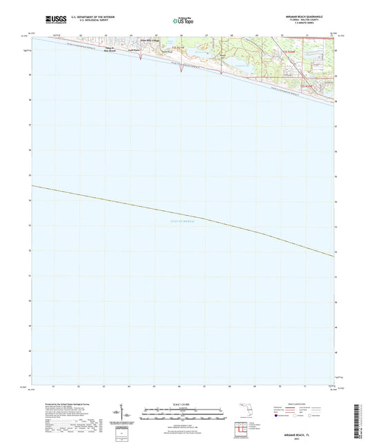 Miramar Beach Florida US Topo Map Image